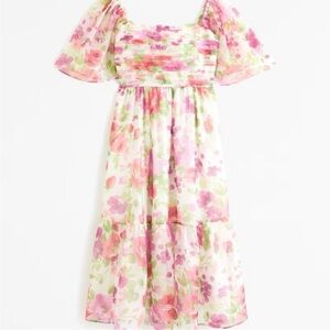The A&F Emerson Angel Sleeve Floral Midi Dress